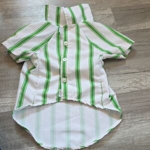 Green Striped‎ Dog Shirt